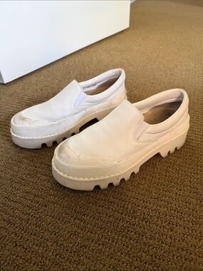 Proenza Schouler White Slip-On Lug Sole Mules